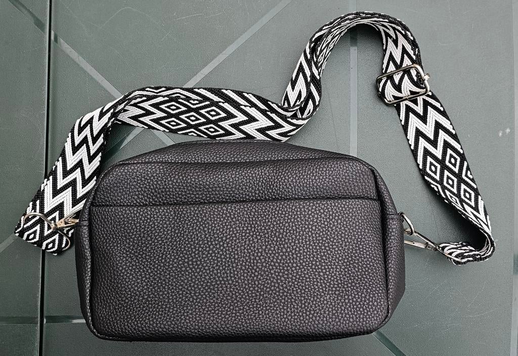 Sac à main à bandoulière noir avec couronne et style Gucci, Enlèvement ou Envoi, Neuf, Noir, Sac à main