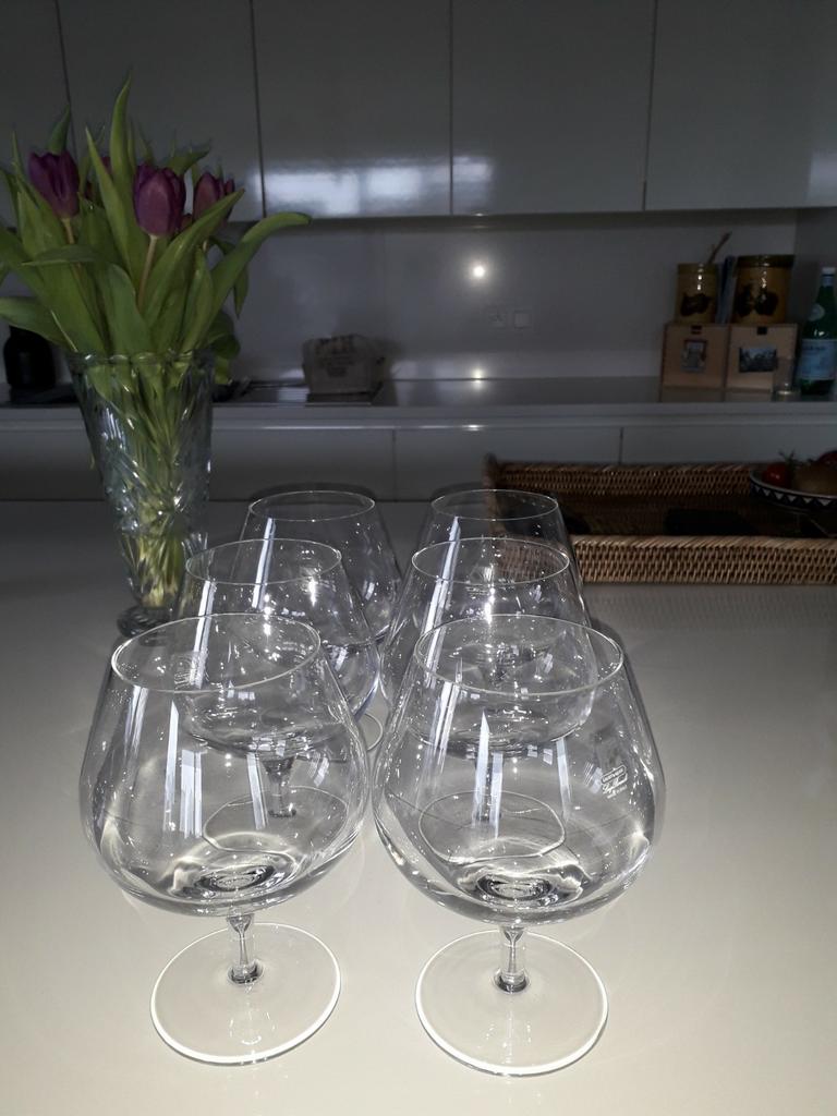Mooie glazen  voor cognac  of andere drank 6stuks, Ophalen of Verzenden, Zo goed als nieuw