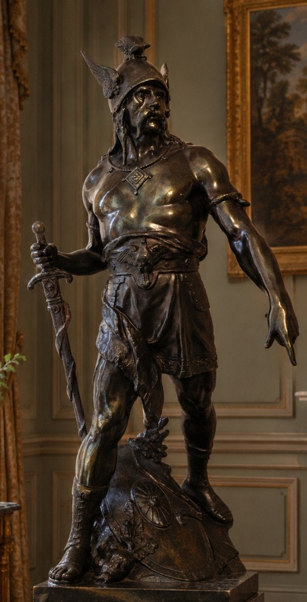 antiek beeld van beeldhouwer Émile-Louis Picault, Ophalen