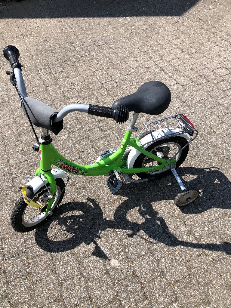 Kinderfiets van het merk Puky groen maat 12, Ophalen, Zijwieltjes, Velgrem, Puky