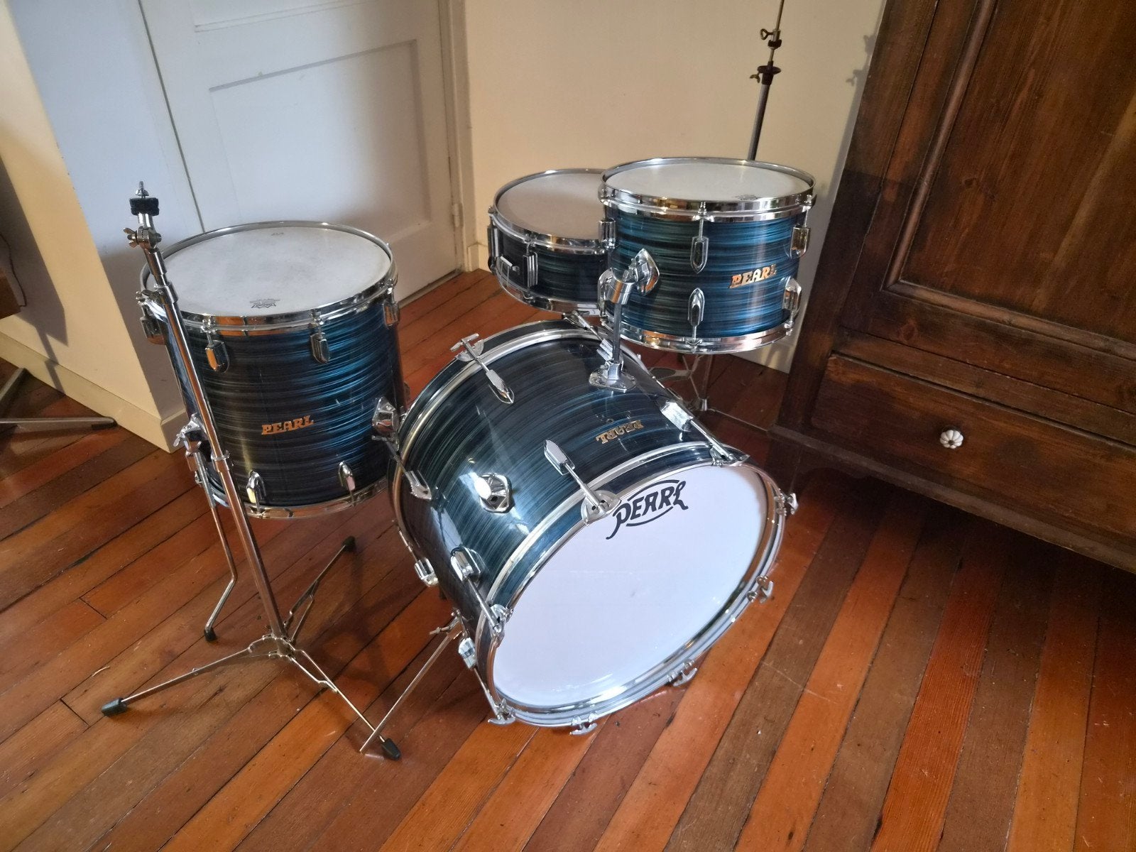 Vintage 1960's Pearl President (20", 12", 14", 14"), Muziek en Instrumenten, Ophalen, Pearl
