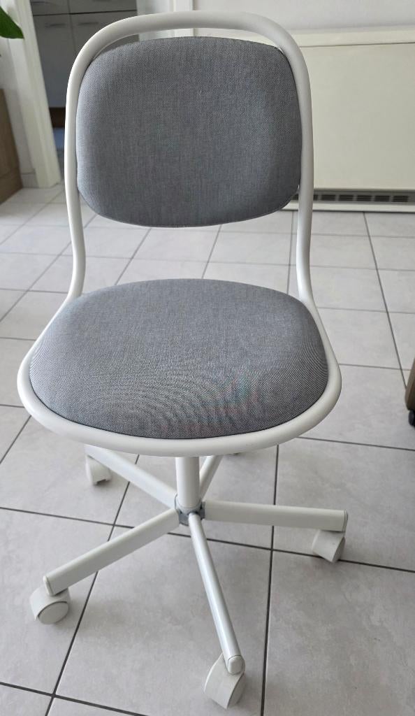 Chaise de bureau pour enfant gris clair blanche, Enlèvement, Comme neuf, Gris, Chaise de bureau