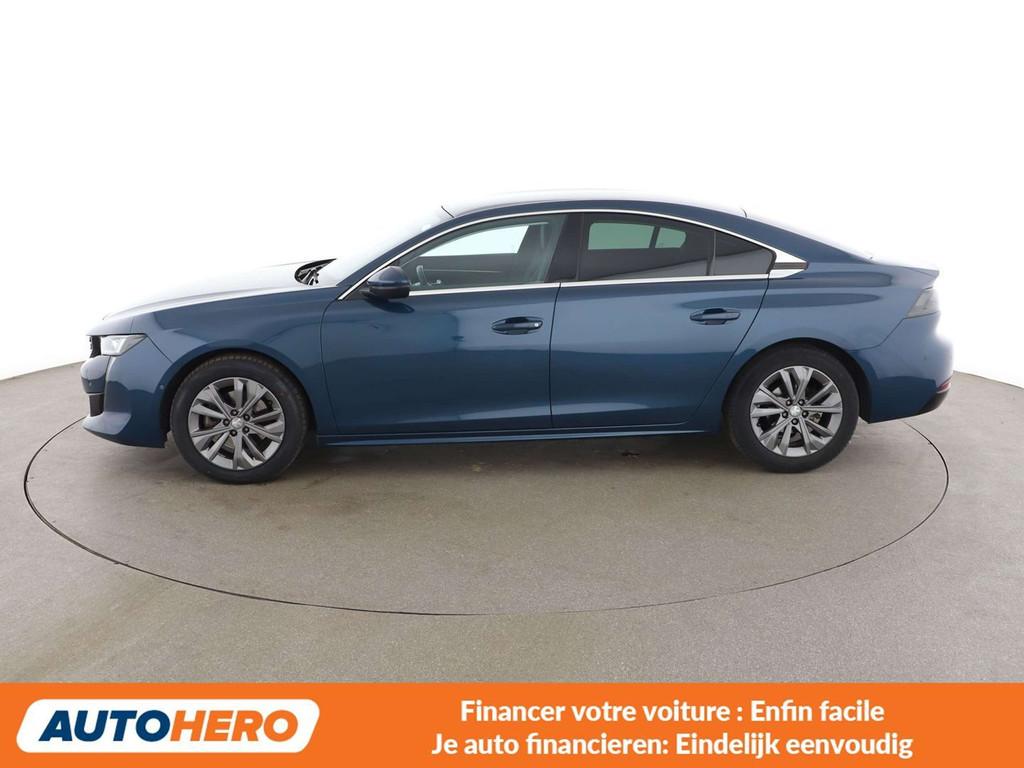 Peugeot 508 1.6 PureTech Allure Pack (bj 2019, automaat), Auto's, Peugeot, Lichtsensor, Gebruikt, Blauw, 181 pk