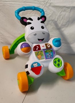 Trotteur zèbre évolutif Fisher-Price, Enlèvement, Comme neuf, Set de jeu, Avec lumière