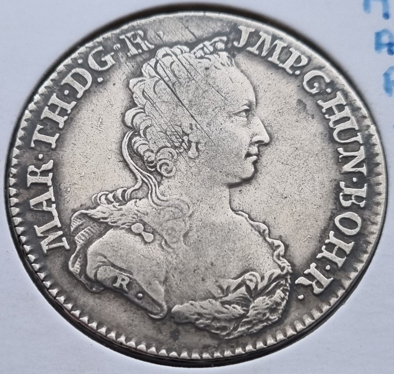 ½ Ducaton 1763 (Antwerpen) Maria Theresia, Postzegels en Munten, Ophalen of Verzenden, Losse munt, Zilver