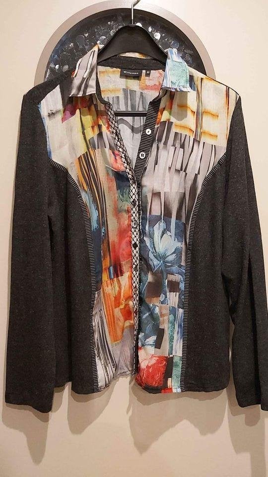 Witteveen shirtblouse met losse kraag, of hemdsblouse, XXL, Kleding | Dames, Grote Maten, Meerkleurig, Blouse of Tuniek, Ophalen of Verzenden