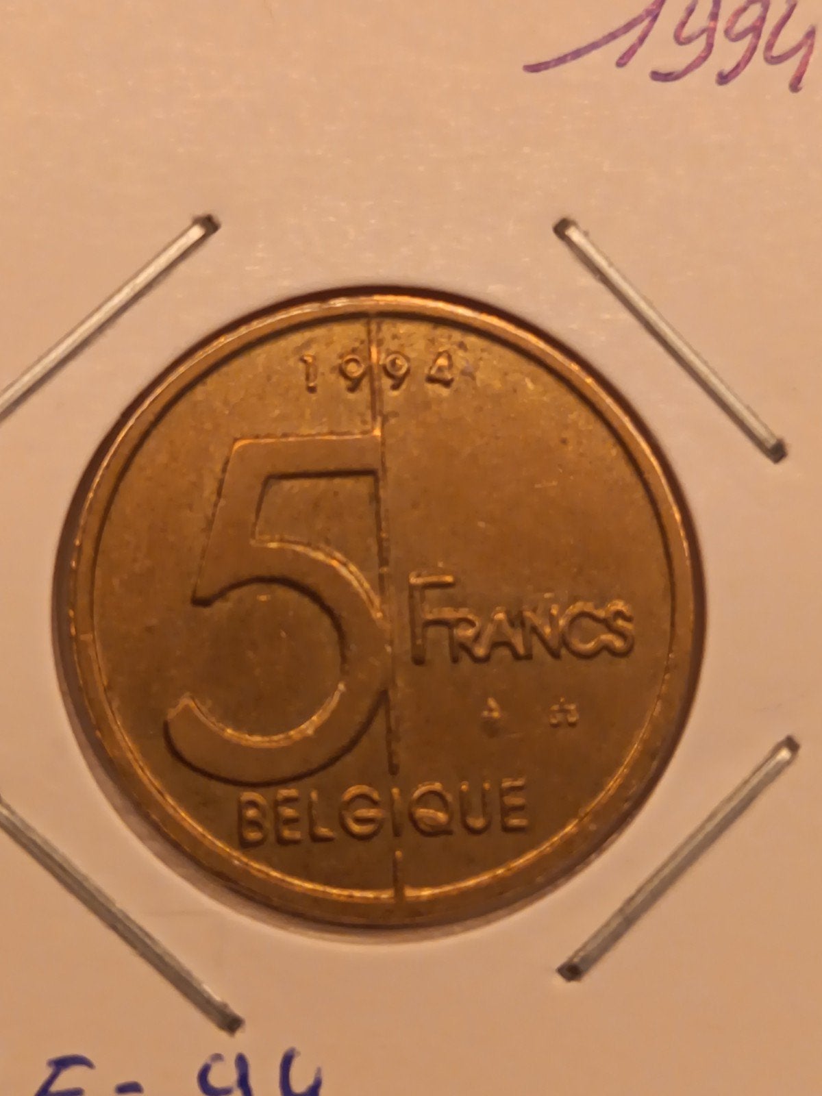 5 Frank 1994fr, volle 94, Ophalen of Verzenden