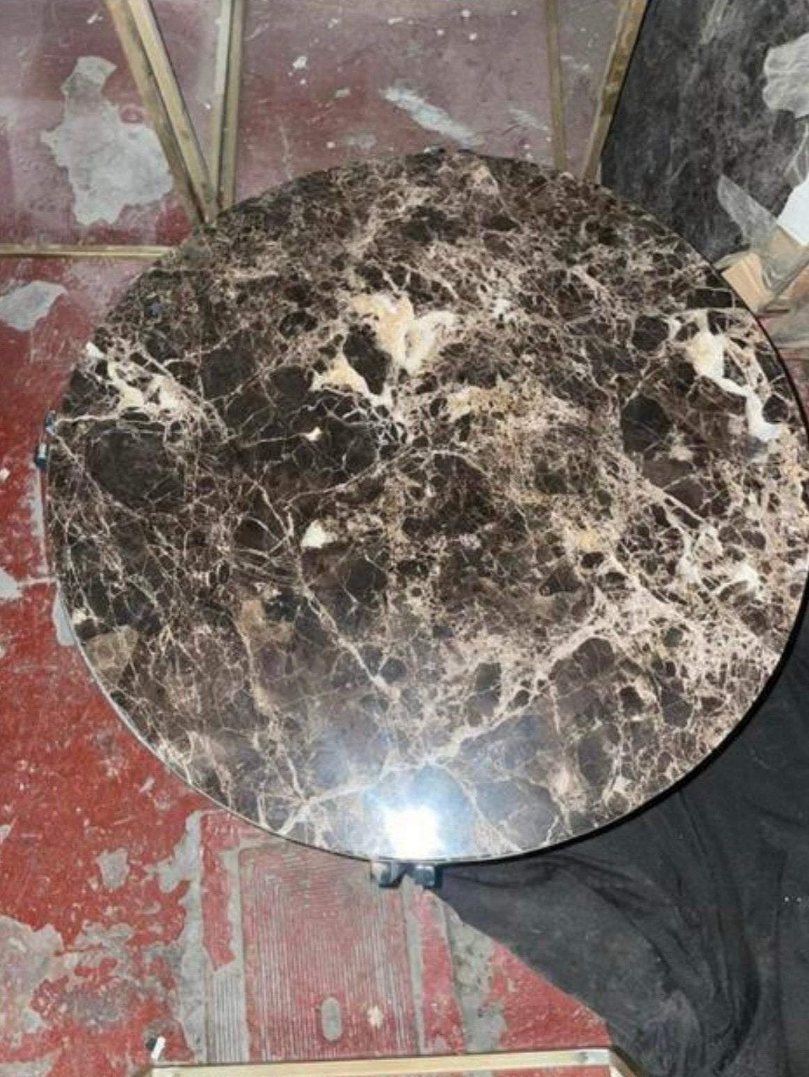 Table basse en fer forgé et marbre, Maison & Meubles, Enlèvement ou Envoi, Comme neuf