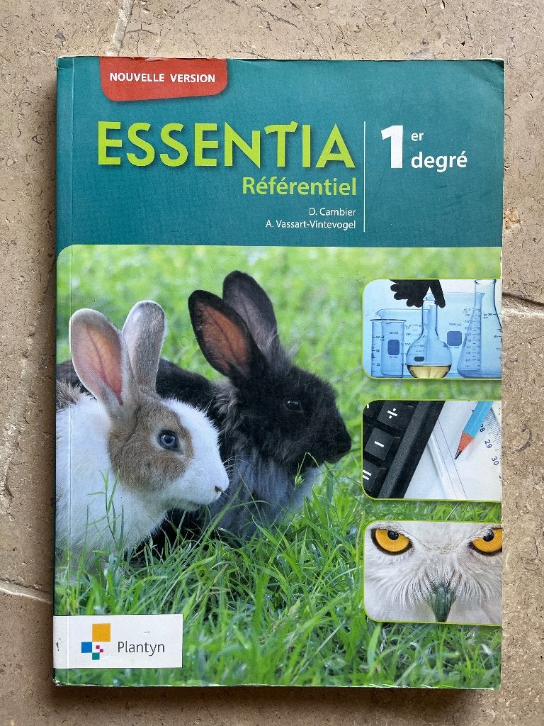 Essentia référentiel  1er degré, Livres, Biologie, Enlèvement, Utilisé, Secondaire