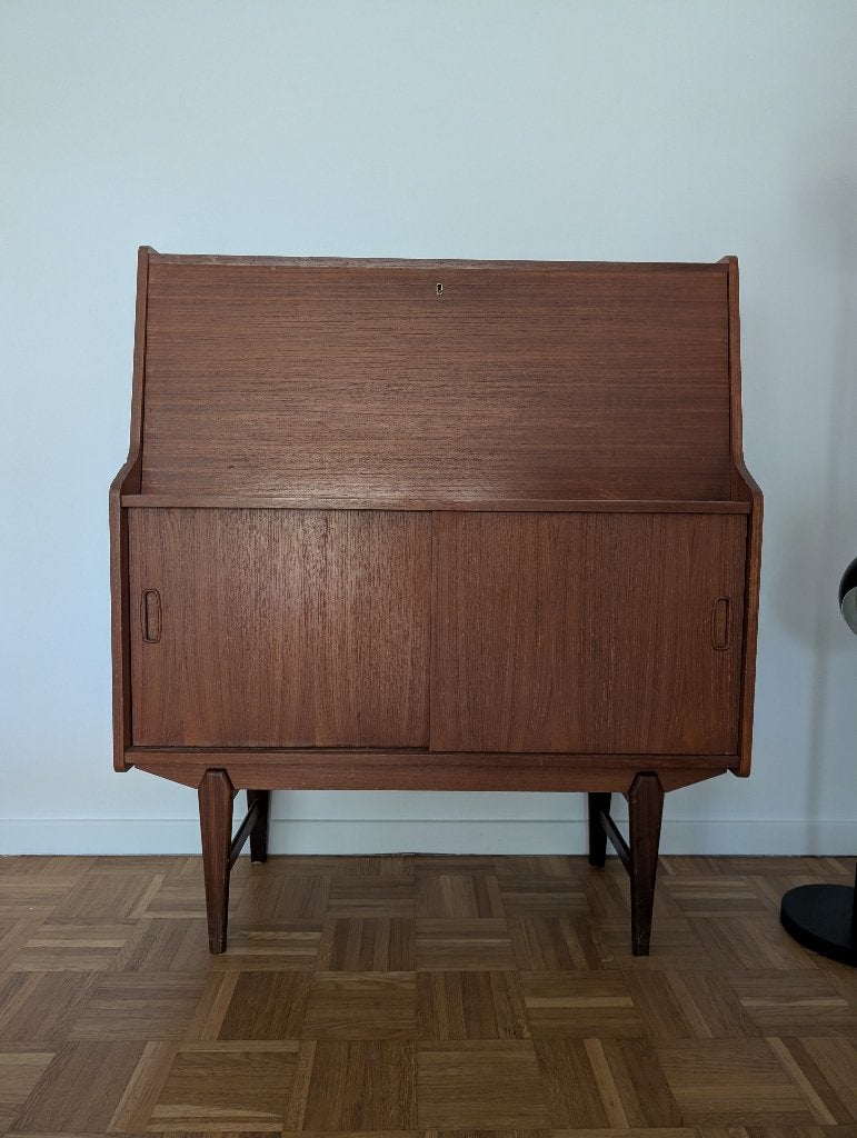 Vintage teak secretaire jaren '60, Huis en Inrichting, Ophalen of Verzenden, Gebruikt, Mid Century