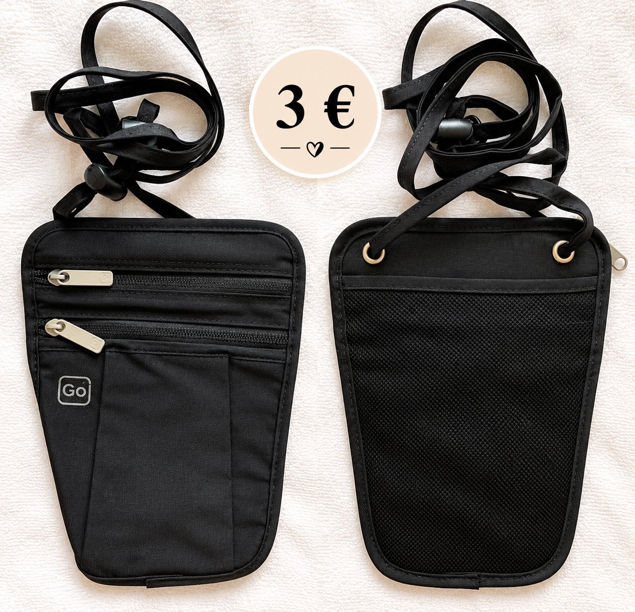 2 petits sacs bandoulière pratiques – GO & LINKWARE, Enlèvement, Comme neuf, Noir