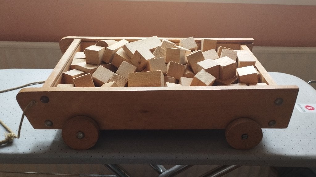Remorque avec blocs de construction en bois, Enlèvement, Comme neuf, Autres marques
