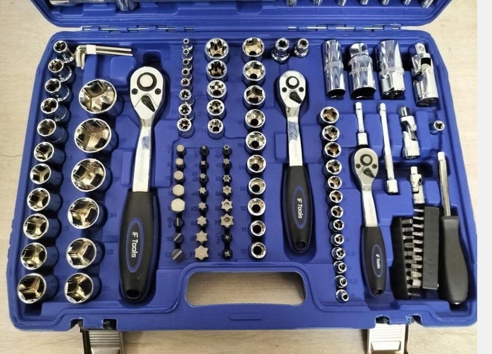 Doppenset ratelset 171 dlg 72 tands. F-tools. Nieuw!!, Enlèvement, Neuf
