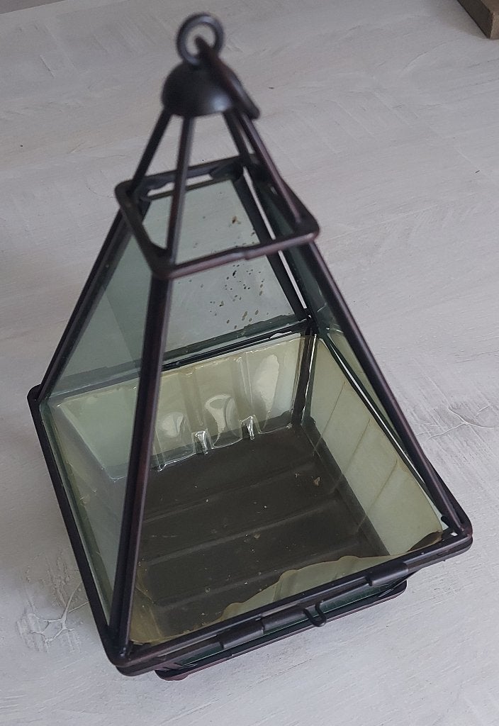 Terrarium van glas en ijzer, Tuin en Terras, Ophalen, Gebruikt, Metaal, Overige vormen