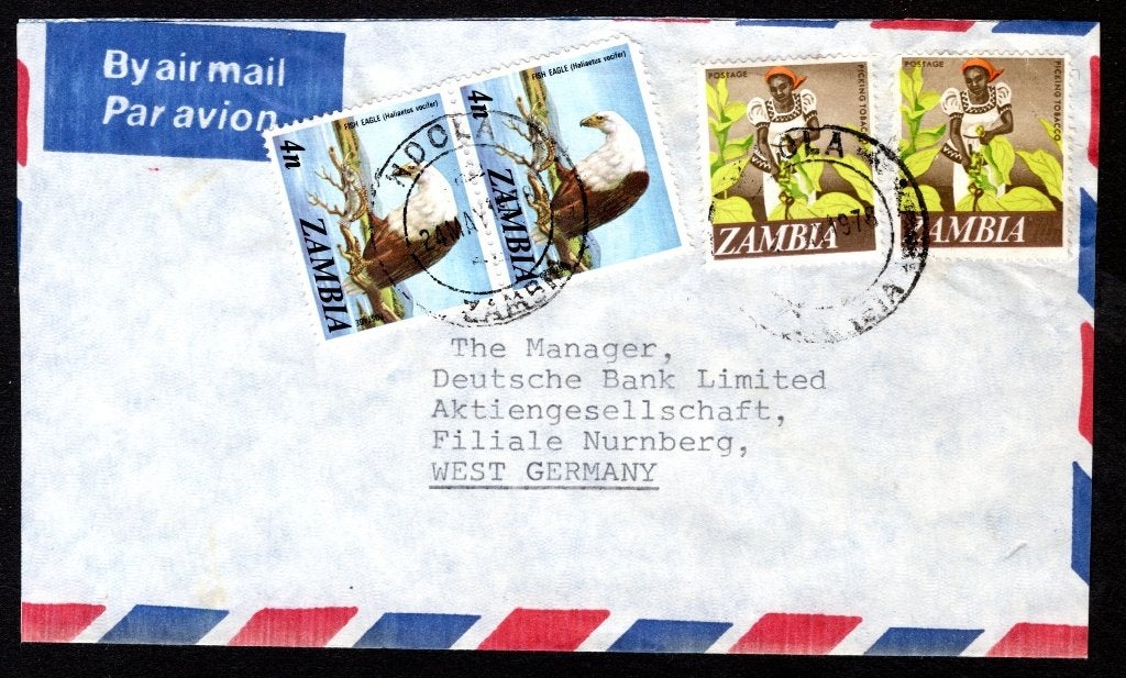 ZAMBIA Yt. 44-136 Brief Air Mail, Postzegels en Munten, Postzegels | Afrika, Verzenden, Zambia, Gestempeld