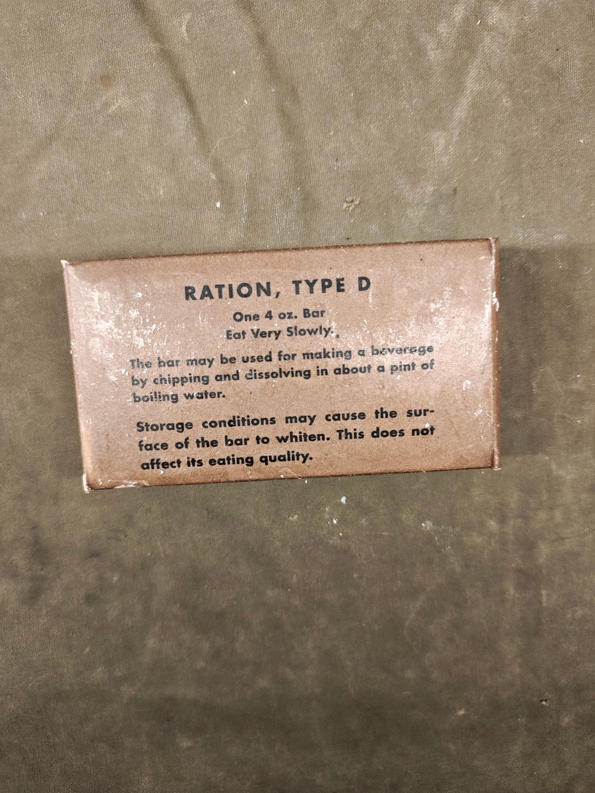 Repro US WW2 D-rations, Ophalen of Verzenden, Landmacht