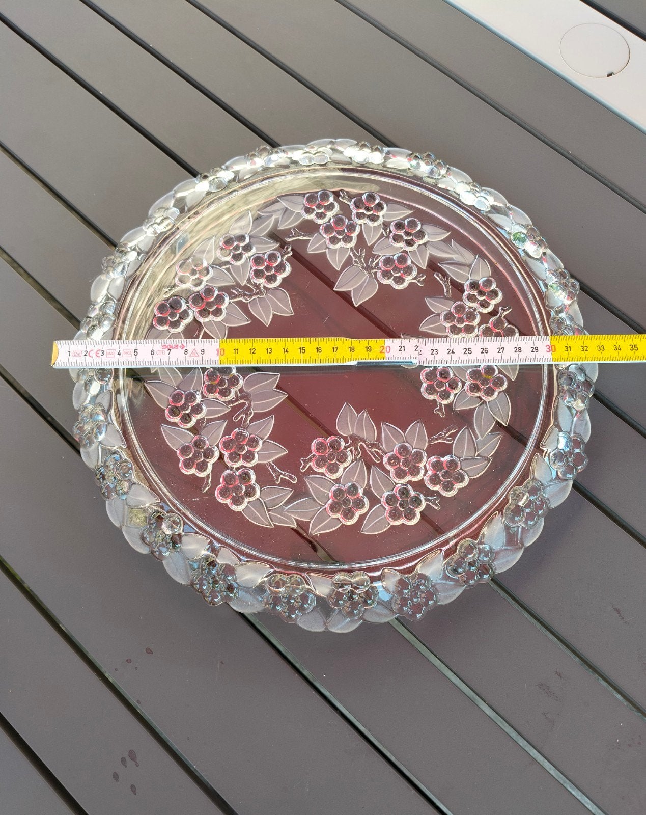 Magnifique plateau à tarte ou gâteau, verre transparent, Enlèvement