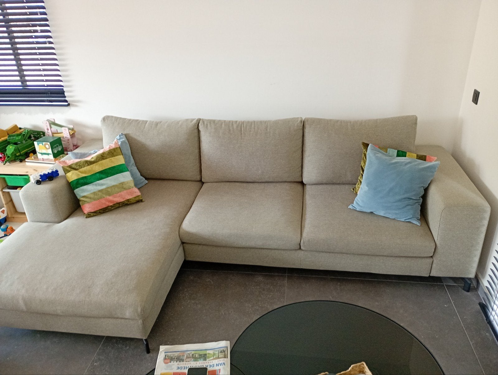 zetel 3zit (1 liggedeelte), Enlèvement, Utilisé, Tissus, Landelijk modern