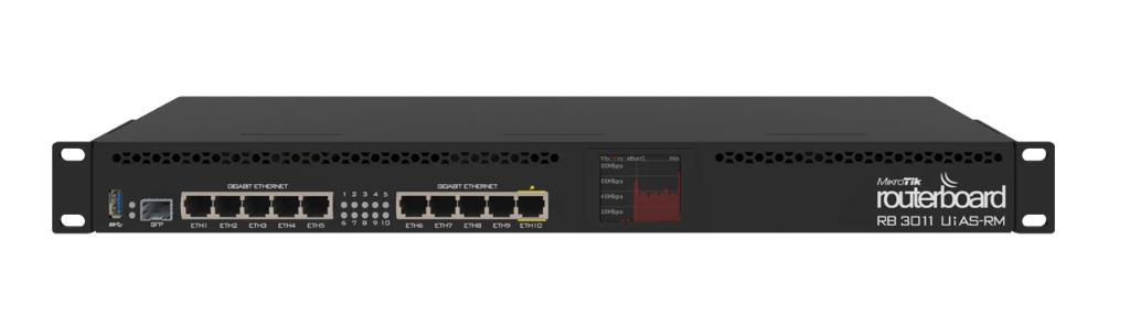 MikroTik RB3011UiAS-RM router, Computers en Software, Ophalen of Verzenden, Gebruikt, Router, MikroTik