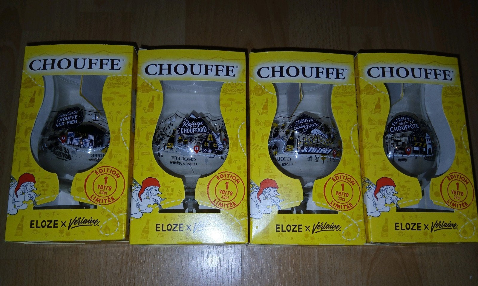 la chouffe verzamel glazen, Ophalen