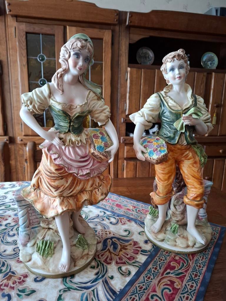 Italiaans porselein meisje en jongen, Antiek en Kunst, Ophalen