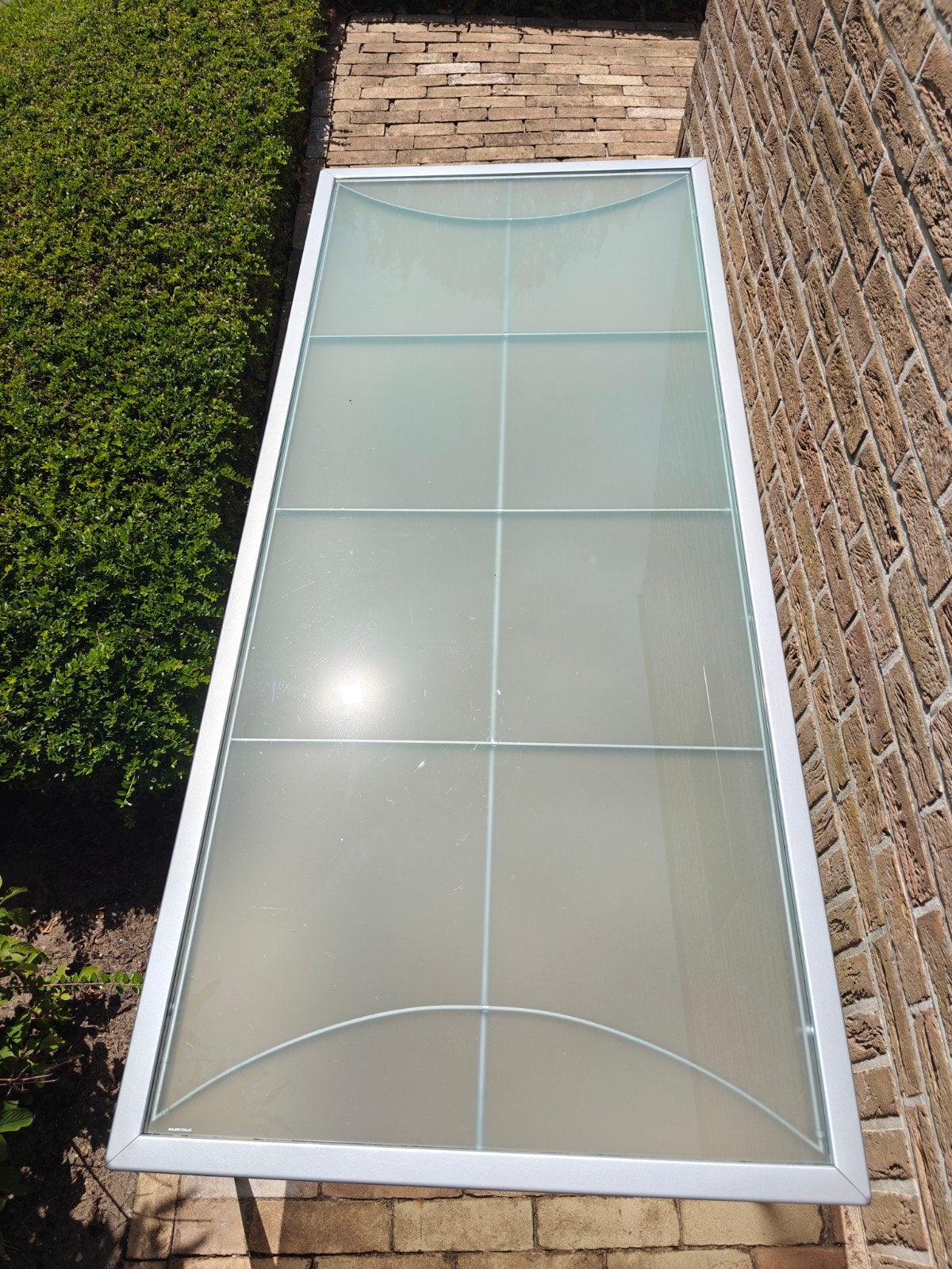 Glazen salontafel, luxemerk Baleri Italia, Ophalen