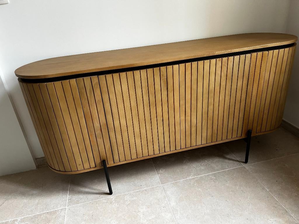 dressoir LICIA -mango hout, Huis en Inrichting, Kasten | Dressoirs, Ophalen, Met deur(en), 150 tot 200 cm, Nieuw