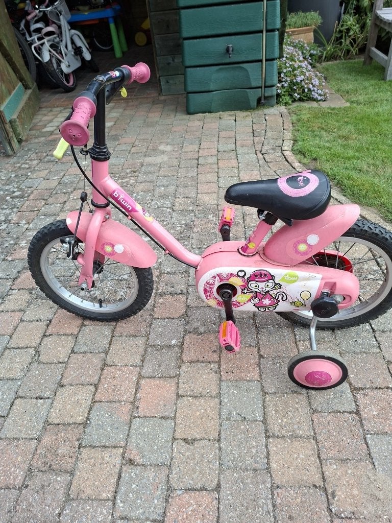 Kinderfiets 12 inch, Ophalen, Zijwieltjes, Gebruikt, B-TWIN