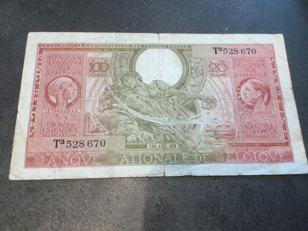 België 100 Frank 01.02.43, Postzegels en Munten, Bankbiljetten | België, Ophalen of Verzenden