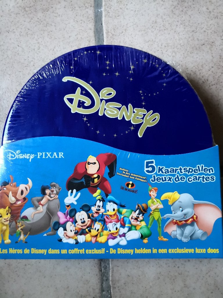 5 Disney Pixar kaartspellen in blikken doos, Ophalen