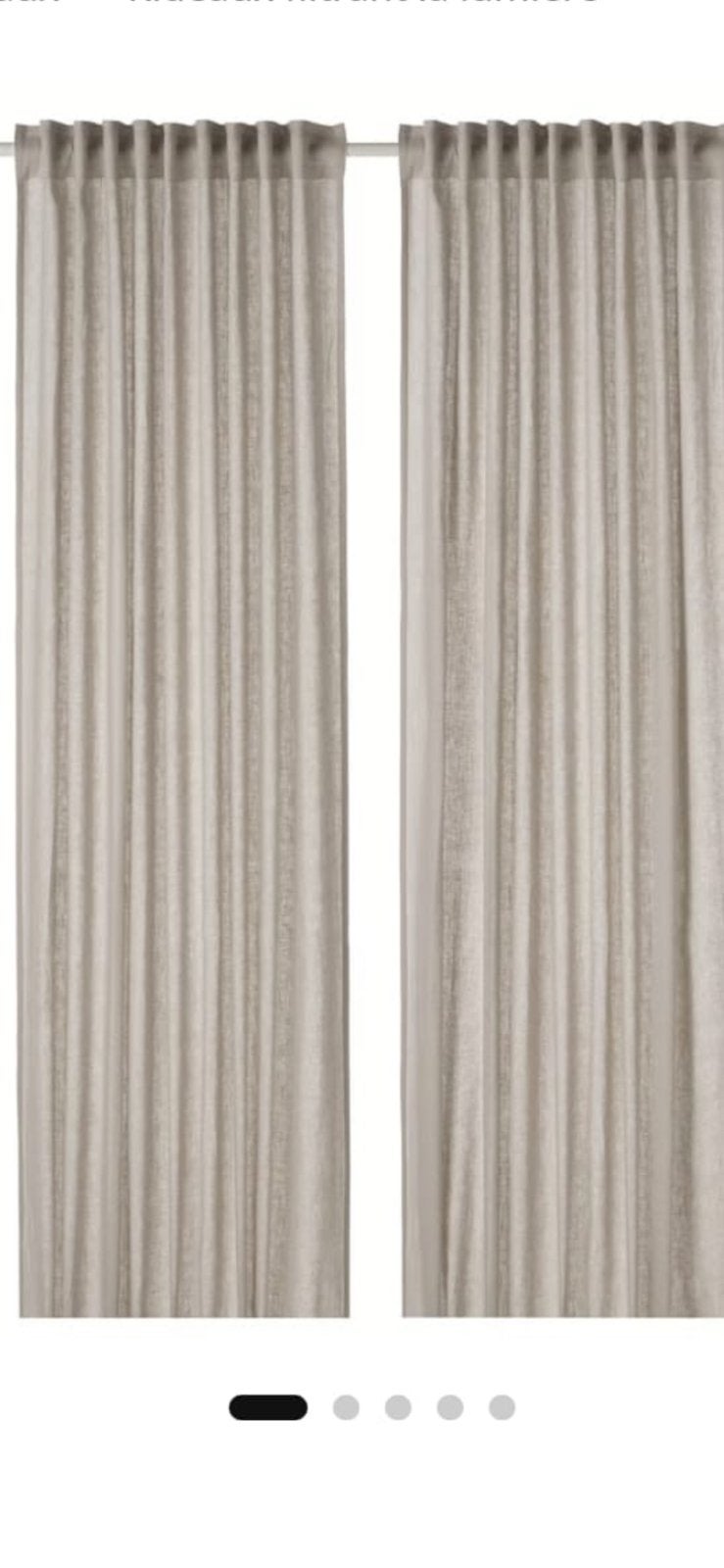 Rideaux en lin neuf, IKEA, Enlèvement ou Envoi, Neuf, Gris