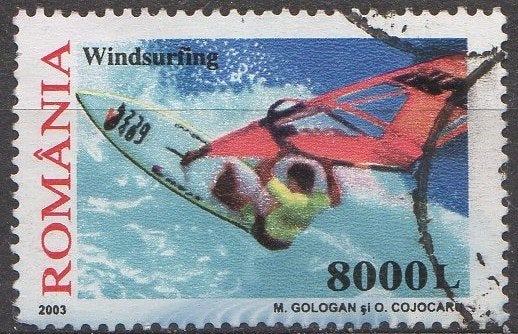 Roemenië - Wi ndsurfer - 2001, Timbres & Monnaies, Timbres | Europe | Autre, Enlèvement ou Envoi, Affranchi