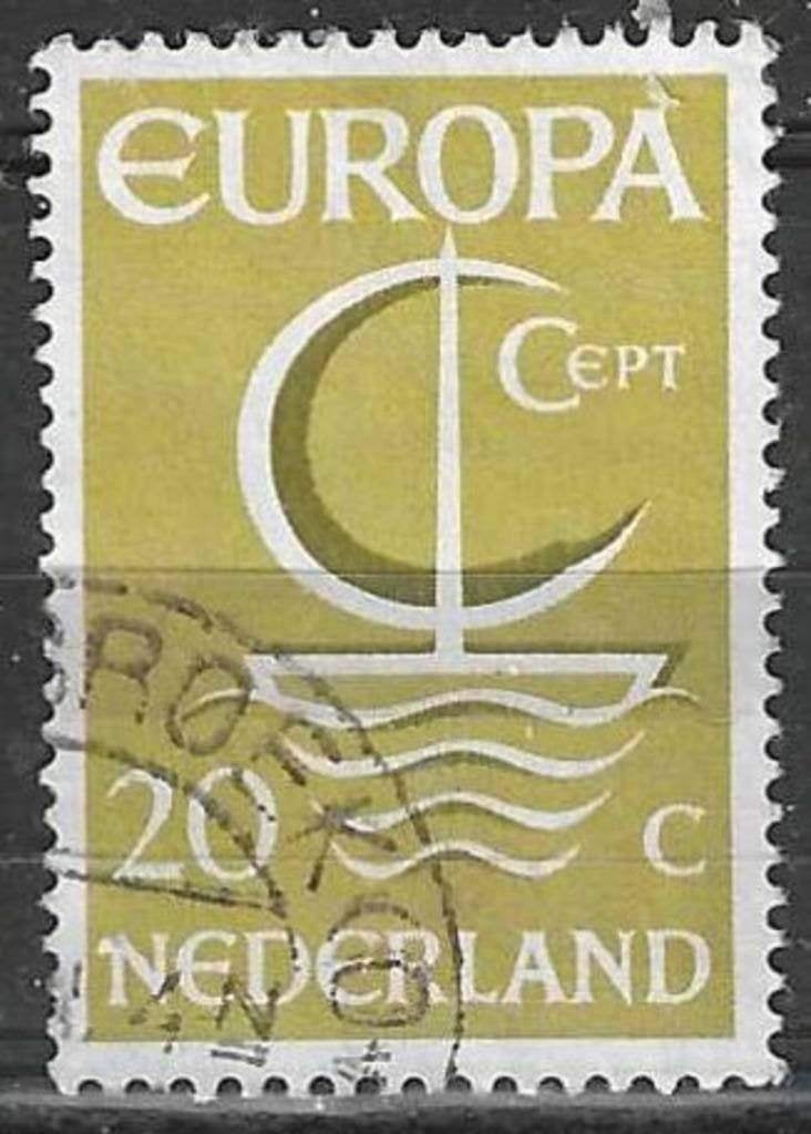 Pays-Bas 1966 - Yvert 837 - Europe - 20 c. (ST), Timbres & Monnaies, Timbres | Pays-Bas, Envoi, Affranchi