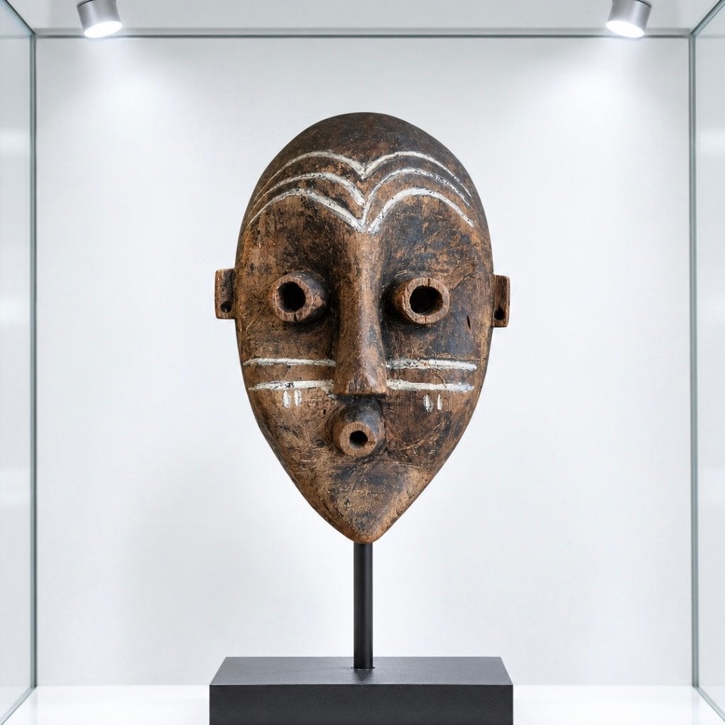 Koloniaal Houten masker uit Belgisch-Congo (Afrika), Afrika, Ophalen, Masker