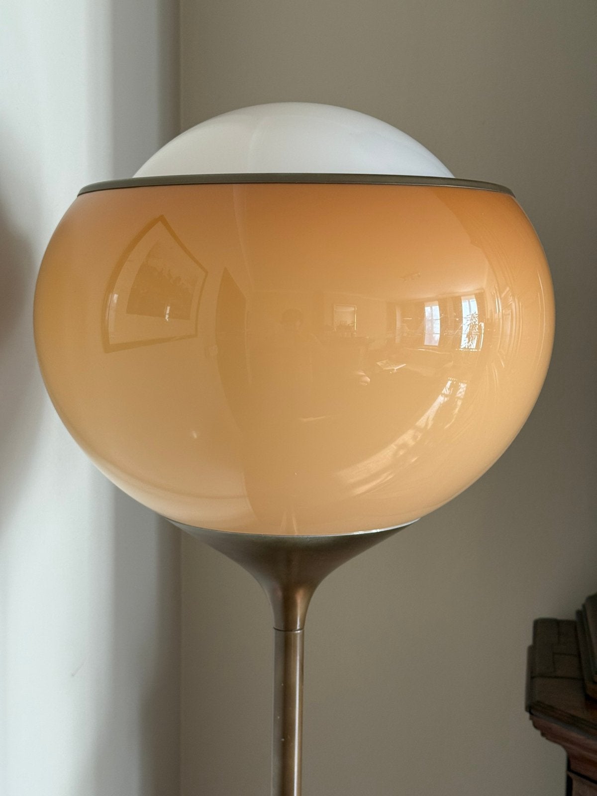 Vintage vloerlamp / Big Bud Floor Lamp, Harvey Guzzini 1960s, Ophalen, Gebruikt, 150 tot 200 cm