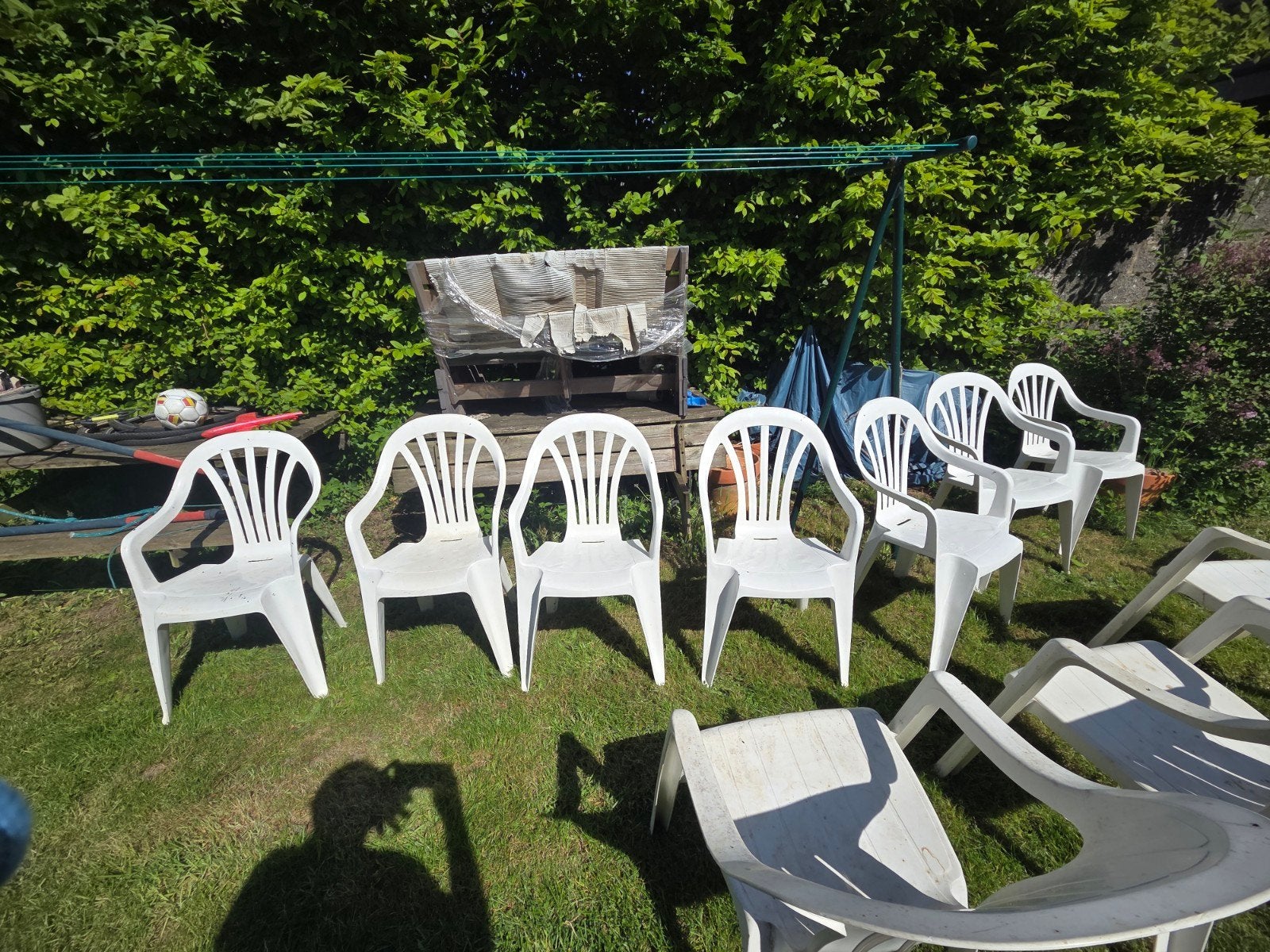 Chaises de jardins 11 pièces, Enlèvement