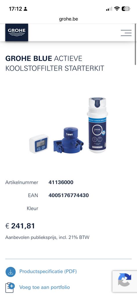 GROHE Red, Ophalen