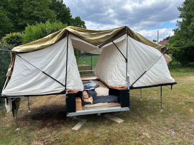 vouwwagen, Caravanes & Camping, Caravanes pliantes, Raclet, jusqu'à 5, Multicolore, Présent, Enlèvement