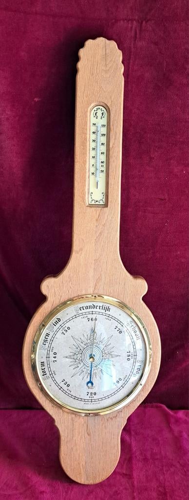 Barometer eiken Barometer decoratie, Antiek en Kunst, Verzenden