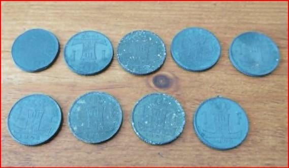 België Zinken 1 frank stukken, Postzegels en Munten, Ophalen of Verzenden, Overig, Losse munt