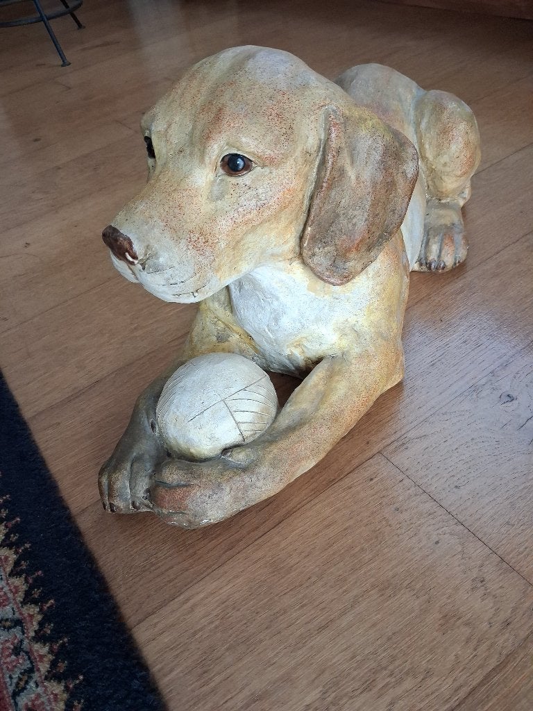 Oud beeld hond afkomstig uit frankrijk, Ophalen, Beeld