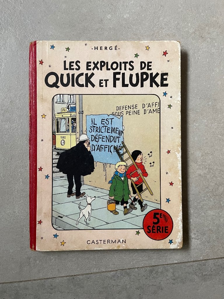 Quick et Flupke – 5e série  (1952) – Hergé – Faire offre, Une BD, Enlèvement, Utilisé, Hergé.