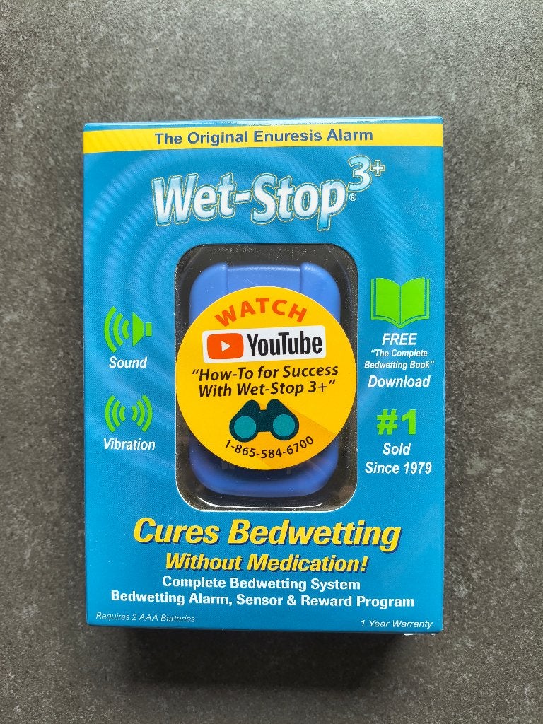 Wet-Stop 3 Blauw bedplassen alarm Plaswekker, Ophalen of Verzenden, Zo goed als nieuw