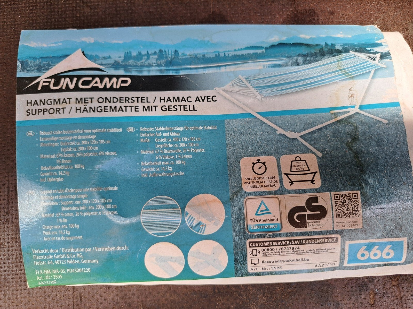 Hamac avec armatures et filet, Jardin & Terrasse, Produits de culture, Enlèvement
