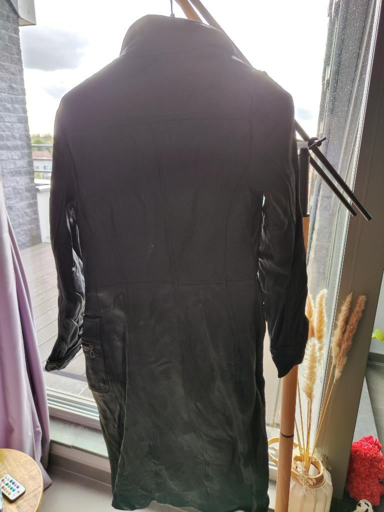 Manteau cuir, Mango, Zwart, Maat 42/44 (L), Ophalen of Verzenden