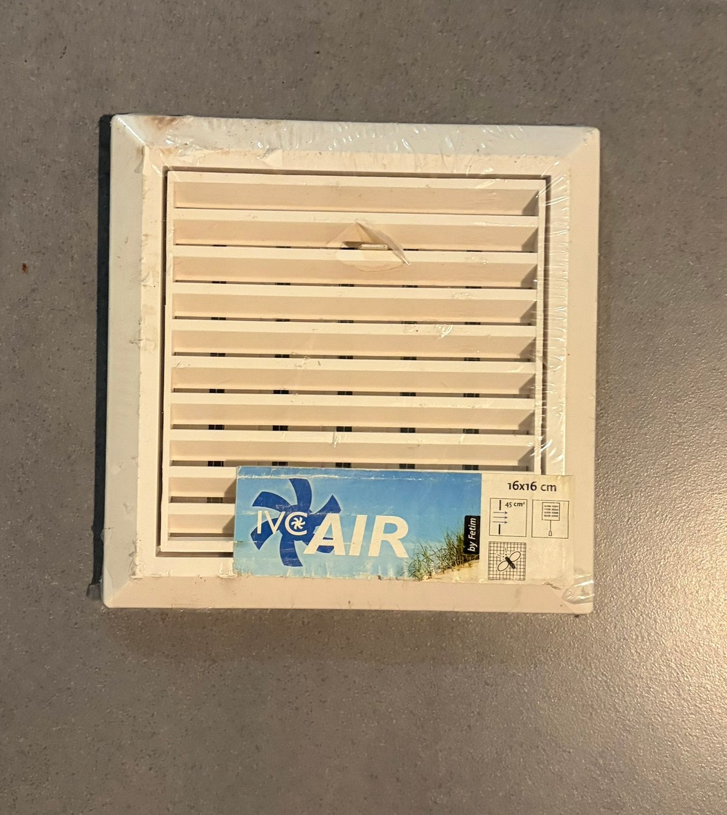 Grille d'aération V'air by Fetim 16 x 16 cm/réglable, Bricolage & Construction, Enlèvement ou Envoi, Comme neuf