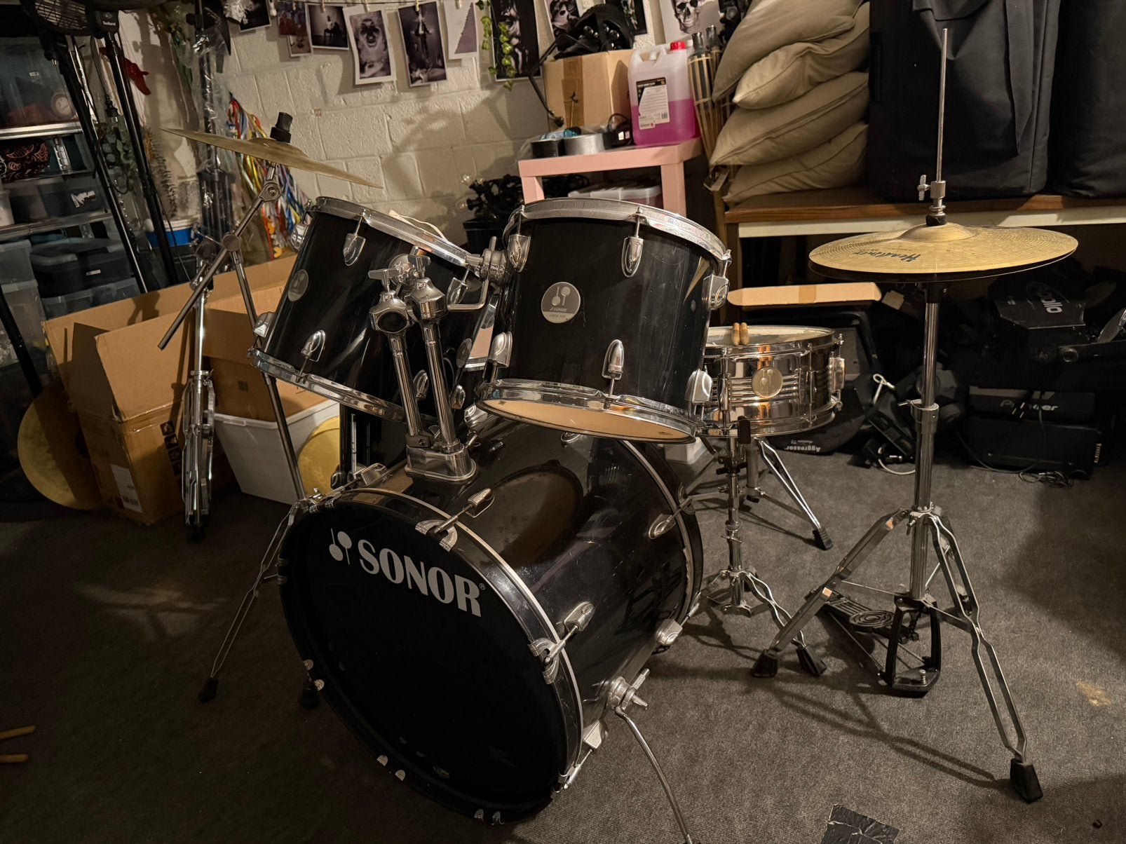 Batterie Sonor 505, Muziek en Instrumenten, Drumstellen en Slagwerk, Ophalen, Gebruikt, Overige merken