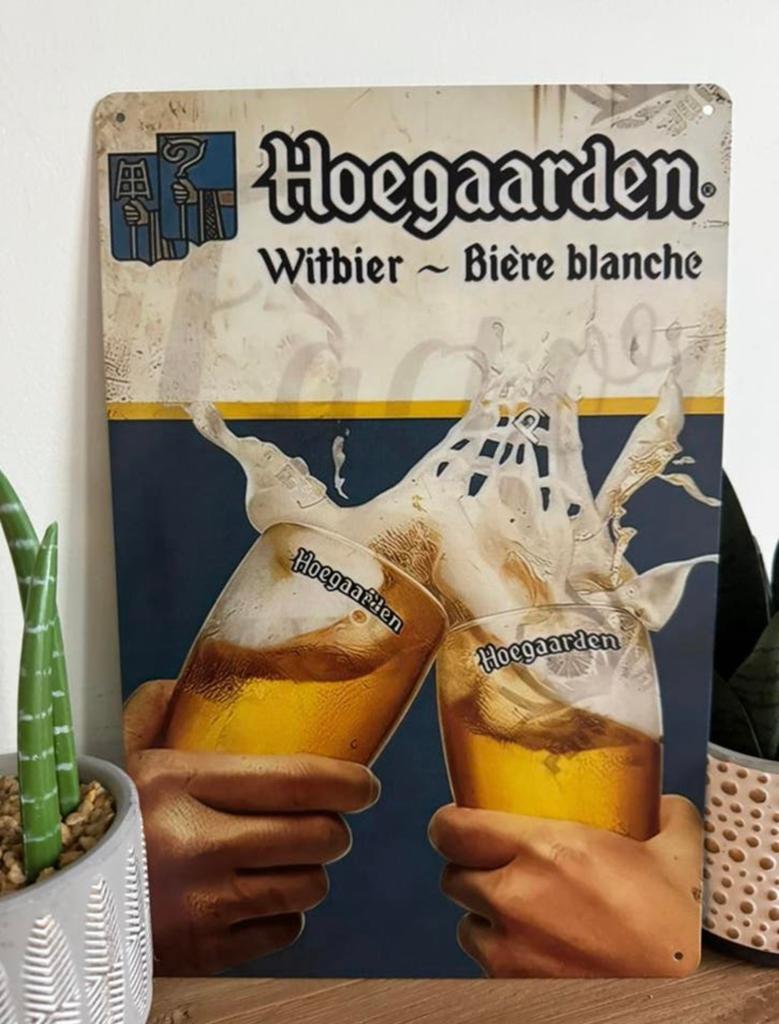 Panneau d'affichage en métal Hoegaarden, Enlèvement ou Envoi, Neuf, Panneau publicitaire
