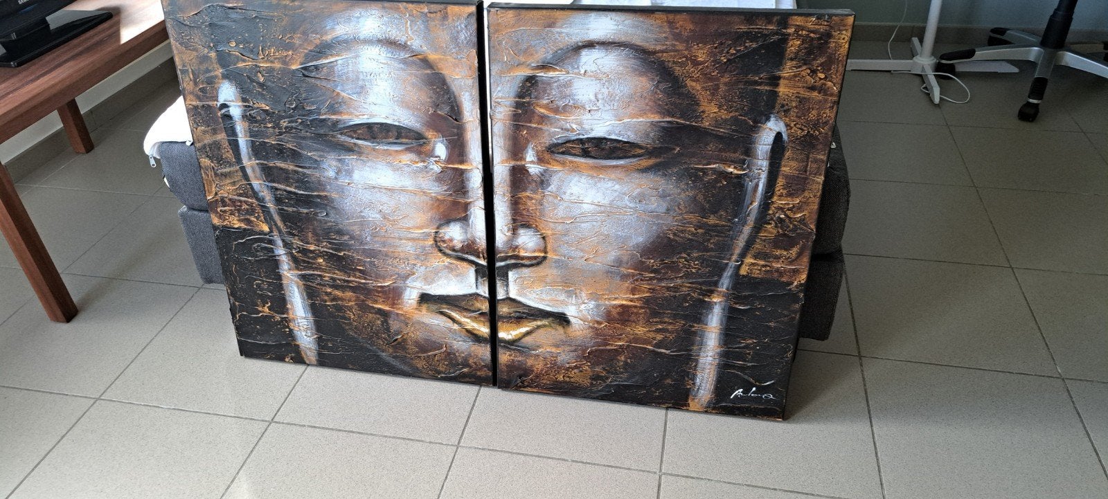 peinture sur toile de Bouddha, Enlèvement, Peinture
