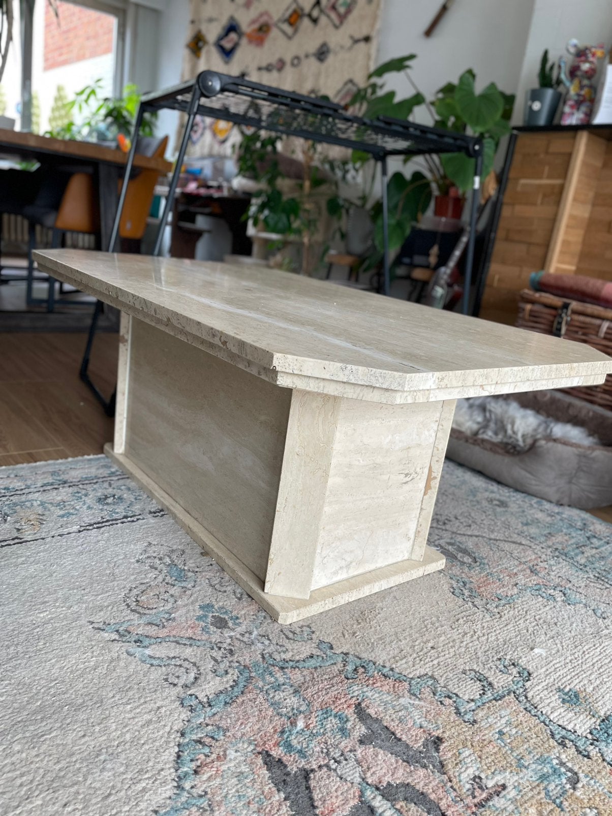 travertin salontafel, Ophalen, Gebruikt